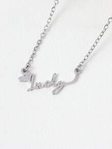 定制樱花项链 樱花图案个性化文字项链 男女通用 日文汉字项链 不锈钢饰品 - 彩色 - 查看 18