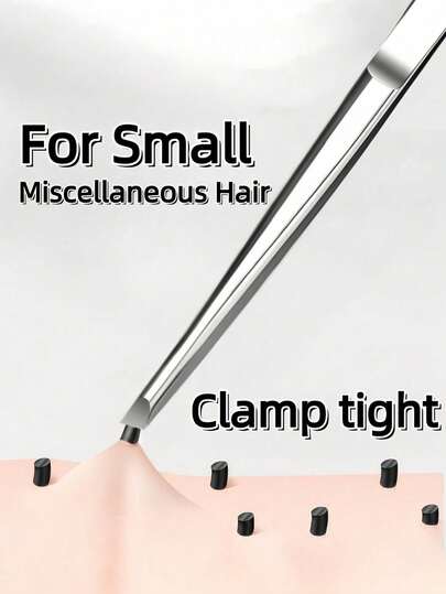 1pc High Quality Stainless Steel Eyebrow Tweezer, Ingrown Hair Remover Tweezers, Precision Slanted Tip Eyebrow Tweezer, Facial Care Tool