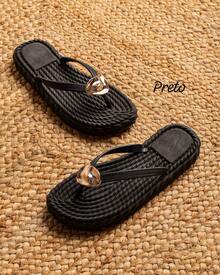 Women's Flip-Flop With Braided Oval Pendant, Morocco Cloud Design, EVA Sandal With 2 Braids, Platform, Orthopedic, Soft, Comfortable. - Mặt dây chuyền tết ở giữa mái tóc đen. - Xem 3