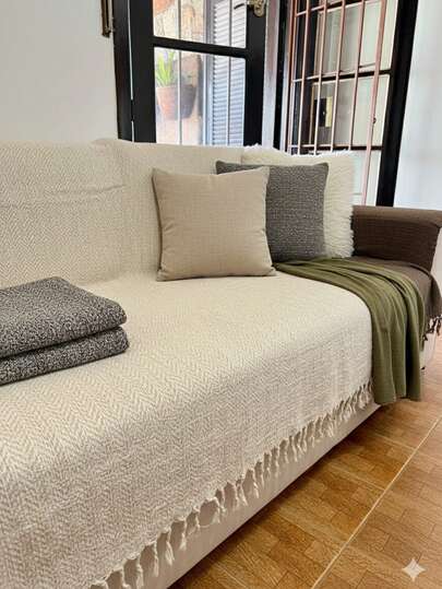 Kit 02 Manta Para Sofá Decoração Casa Sala Nova 2,10x1,20 Prptetora 100% Algodão ptomoção