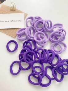 Kit Of Up To 300 Seamless Hair Ties With High Elasticity In Sweet Colors For Children And Adults - 100 件裝 - 查看 5