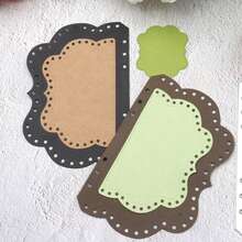 1个不规则活页剪贴簿切割模具，心形镂空花卉边缘压花模具，适用于节日装饰剪贴簿、手工卡片制作DIY、优雅剪贴簿、婚礼、生日、情人节、复活节卡片 - 銀色 - 查看 9