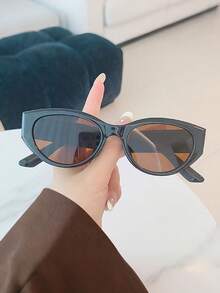 1pc Retro European & American High-End Cat Eye Frame Fashion Glasses For Men, Suitable For Street Photography, Fashion Outfits, Driving, Etc. - Multicolor - View 10