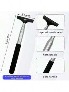 Car Rearview Mirror Wiper Telescopic Multi-Function Wiper Telescopic Car Window Cleaning Brush Glass Cleaning Brush Wiper - Chổi lau chùi - Xem 2