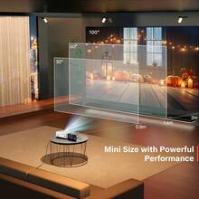 Portable Projector, Supporting 1080P High Definition, USB Connection, Equipped With Remote Control, Compatible With Smartphones, Tablets, Laptops, TV Sticks And USB Drives, Compact Design, LCD Display, High-Definition TV Input, Native Resolution 1280*720, Providing A Large-Screen Viewing Experience. Full HD Projector - Xem 9