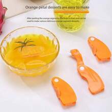 2件套豪华折叠式橙皮削皮器 - 易于使用，节省空间，创意切割工具，适用于柑橘、蔬菜和厨房用品 - 塑料材质，简约便捷，适合家庭和餐厅使用 - 彩色 - 查看 6