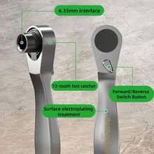 Mini Ratchet Screwdriver Set - 2-Way Reversible Quick Switch With 10 Bits, Ideal For Tight Space Repair & Home DIY Fix - Multicolor - View 4