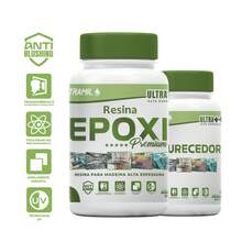 Resina Epóxi PETRAMIL ( Madeira de Alta Espessura ) 7,5kg ¨Premium¨ UV e Anti-Blushing Cod.06 - cristal - Visão 2