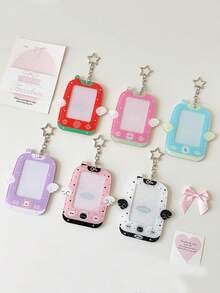 1 PC Girl Cartoon Wings Mobile Pendant 3-Inch Star Chasing Hollow Small Card Display Card Set Gooka Hard Card Set - Multicolor - View 2