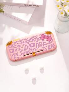 1pc Purple Leopard Spot Bow Print Protective Case, Compatible With New Switch 2 (2025), Switch NS/Switch OLED/Lite, Suitable For Switch 2 Game Console Accessories, Family Pack, Storage Case With Card Slots, Switch Protective Cover, White/Pink, Romantic Gift For Switch Players - Multicolor - View 20