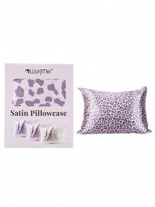 WANMEI 1Pc Leopard-Print Pure Mulberry Silk Pillowcase Is Incredibly Soft And Smooth To The Touch, Gentle On Hair And Skin. Made From High-Quality Silk, It Features A Satin Finish On Both Sides And A Concealed Zipper. Soft And Cool, Suitable For Both Men And Women, It's The Perfect Back-To-School Or Vacation Gift - Multicolor - View 11