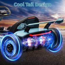 Go Kart Eléctrico para Niños de 24V con Motor de 300W, Coche de Derrape con Asiento Ajustable y 4 Modos de Velocidad, Llantas EVA, Pedal de Freno, Modo Derrape/Deportivo para Niños de 6 a 12 Años - Azul - Ver 7