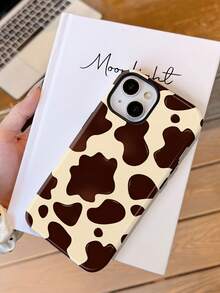 1pc Retro Farmhouse Style Cow Print Glossy 2-In-1 Phile Shell Full Coverage Hard Phone Case Compatible With Samsung/ Compatible With IPhone 11/12/13/14/15/16/17 Pro Max - Multicolor - View 2