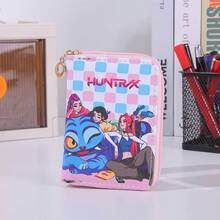 1个K-POP女巫狩猎主题短款钱包，多种印花可选，PU皮革材质，拉链闭合，多卡位设计，学生日常零钱包，粉丝周边，少女心配饰，女士钱包，迷你钱包，小钱包，母亲节礼物，邮轮必备，可爱小物 - 彩色 - 查看 16