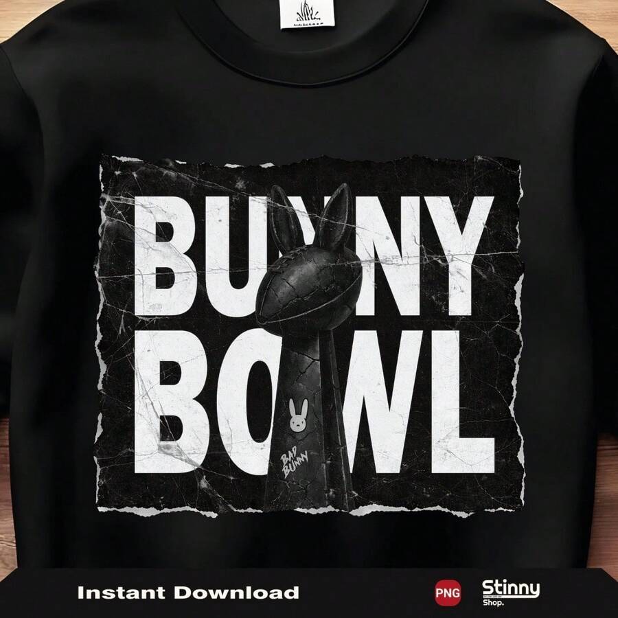 Bunny Bowl Png The Benito Bowl Show Final Football Game Super Game Football Fan Gift Halftime Show Design Latin Music Re (1) - 黑色 - 查看 1