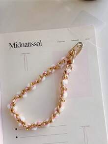 1pc Elegant Phone Case Chain, Handmade Bracelet, Bag/Key Chain, Wristlet - Multicolor - View 8