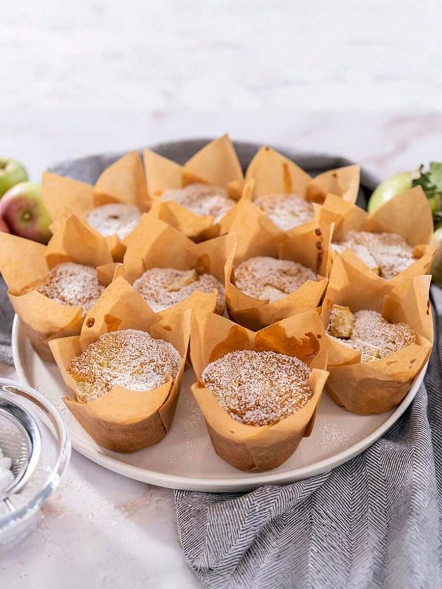 25/50pcs Tulip Cupcake Liners, Premium Muffin Cups Suitable For Weddings, Birthdays, Anniversaries, Special Occasions, Holidays, Home Baking, Camping Supplies, Party Supplies, Friend Gatherings, Family Dinners