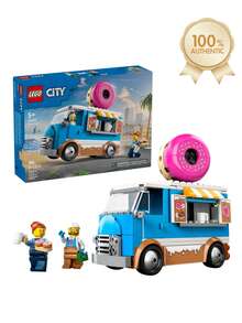 LEGO 城市甜甜圈餐车 60452 – 可拼搭的甜甜圈招牌餐车，内含迷你人仔，创意游戏，热门礼物，适合 5 岁及以上儿童，音乐/婚礼季礼物 - 彩色 - 查看 1