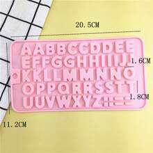 Silicone Mold With Numbers 0-9 And 26 Letters, Non-Stick Candy Mold With Happy Birthday Cake Decor Pattern, Suitable For Chocolate, Fondant - Multicolor - View 6