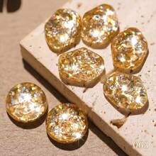 16毫升香槟金闪粉凝胶指甲油，闪耀全息亮片，适合圣诞节、新年派对、迪斯科美甲，可卸除UV/LED凝胶指甲油，高光泽美甲 - 金色 - 查看 4