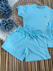 Girls' Outfit Set - New Arrival/Fashion/Party/Outing/Promotion/ - 藍色 - 查看 11