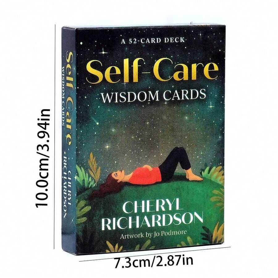 52张卡片 自我关怀智慧神谕塔罗牌 占卜游戏 卡牌派对游戏 塔罗占卜工具 - 白色 - 查看 1