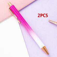 Customized Text/Logo Push-Button Pen With Glitter Metallic Finish, Customized Metal Advertising Push-Button Ballpoint Pen, Creative Glitter Metallic Advertising Gift Ballpoint Pen, Back To School Gift, Gift For Teacher/Friends - 14.7*1cm - View 37