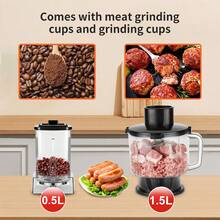 LIPETY Multi-Functional Food Processor/Blender/Juicer - Large Capacity Blender With One-Button Automatic Cleaning, Suitable For Grinding Grains, Making Smoothies, Fruit And Vegetable Juices, Etc. - Ver 4