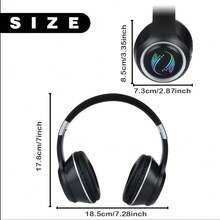 Foldable Wireless Over-Ear Headphones - Long Playtime, Wireless Stereo, Soft Earmuffs, TF Card Player - Comfortable, Portable For Smartphone & Laptop, USB Type-C Charging - 粉色 - 查看 11