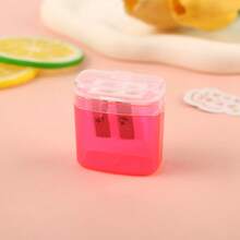 [Customization] 1pc Personalized Double Headed Pencil Sharpener, Customized Double Hole Pencil Sharpener With Different Sizes Of Holes, Eyebrow Pencil Sharpener, Suitable For Back To School Learning Supplies During The New Semester - Multicolor - View 10