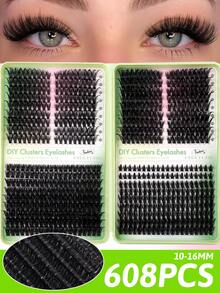 CMAYOME DIY 608/544 单根假睫毛胶水套装，可延长至 10-16 毫米，采用 0.07 毫米超轻单根人造睫毛混合制成。让您轻松打造 3D 自然眼妆。 - 青檸色 - 查看 15