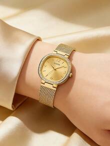 Guess 女士石英表，不锈钢表带，不锈钢表壳，石英机芯，适合日常佩戴及各种场合 GW0354L2 - 金色 - 查看 7