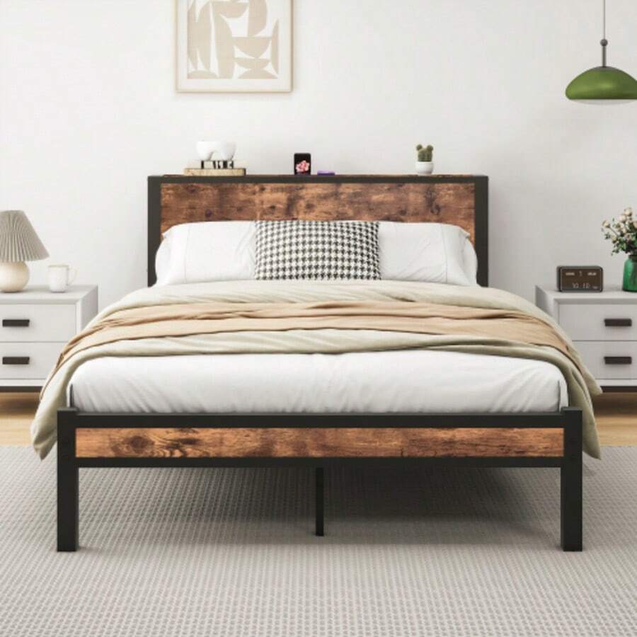 Bed Bases & Foundations - Brown 140x200cm - View 1