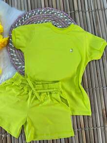 Girls' Outfit Set - New Arrival/Fashion/Party/Outing/Promotion/ - 螢光綠 - 查看 5