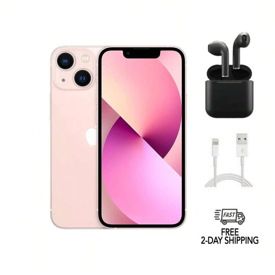 Refurbished Apple IPhone 13 Mini A2481 (Fully Unlocked) 128GB Pink W/ Wireless Earbuds - 粉紅色B級無線耳機 - 查看 1