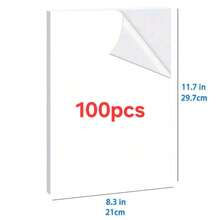 100 tờ giấy dán decal in phun - Trắng bóng - Giấy decal chống thấm nước - Kích thước chuẩn A4 21cm X 29,7cm - Trắng 1 - Xem 11