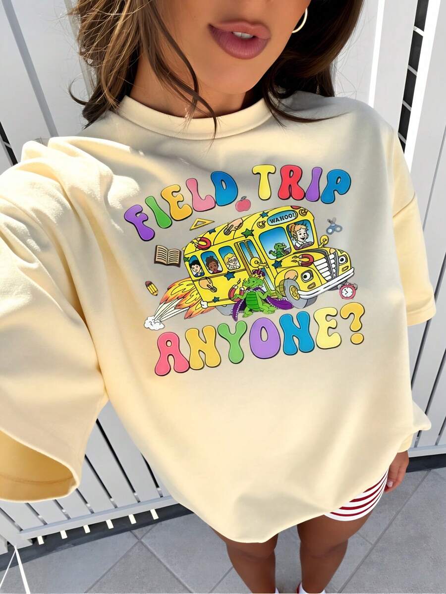 Peru Graphic Tee For Women Casual Streetwear Style Colorful Print Round Neck Short Sleeve Oversized Top Summer Outfit - 14 - Xem 1