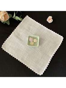 1/2/6/10 قطعة مناديل من ألياف الخيزران مع تطريز دانتيل متموج، مناسبة لتزيين طاولات الزفاف والحفلات والأعياد والأعياد الميلاد - متعدد الألوان - مشاهدة 6