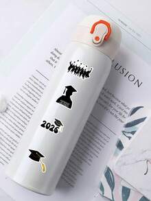 50pcs 2026 Graduation Graffiti Stickers, Cartoon Style Campus Graduation Party Waterproof Reusable Stickers For Motorcycle Helmet, Car, Gift Box, Envelope, Graffiti Stickers, Guitar, Laptop, Luggage, DIY Crafts, Helmet Stickers, Gamer Stickers, Sticker Book, Games, Diary Stickers, Bicycle Stickers, Gamer Birthday Party, Gamer Party, Office Decor - 2026 Graduation Season - View 7