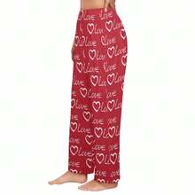 Couples Pajama Pants Matching Sets Holiday Pj Pants Cute Soft Pajama Pant Without Pockets Lounge Men/Women Romantic Valentine's Day Couple Style Loungewear  Trousers - Phụ nữ - Xem 4