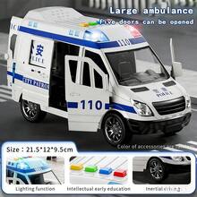 110 Car Toy, Sound & Light Early Education Toy, Realistic Alloy Off-Road Vehicle With Openable Doors, Inertial Driving Car Toy For Boys, Suitable As Birthday Gift, Desktop Decor, Car Accessory, Holiday Gift - Multicolor - View 12