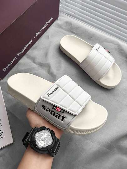 2026 Spring/Summer New Men's Soft Bottom Plus Size Slippers Size 47, Non-Slip Wear-Resistant Lightweight Soft Slippers, Indoor Casual One-Word Birkenstocks, Outdoor Beach Slip-On Slippers