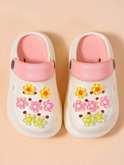 Kids Girls Thick Sole Breathable Sandals, Cute Garden Shoes For Summer, Casual Beach Shoes For Indoor & Outdoor, Fashion Girls Sandals, Comfortable EVA Soft Sole Toddler & Little Kid Slippers