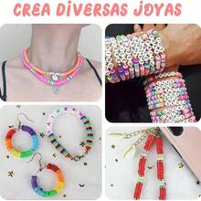 RUISTLI Kit para Hacer Pulseras Niñas,7000pcs Cuentas para Pulseras con Letras bisuteria,Kit de Manualidades para Niñas,Regalo niña 6 7 8 10 12 Años - Multicolor - Ver 5