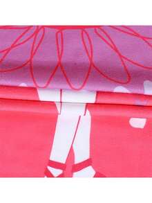 1pc Cartoon Print Kids Hooded Bath Towel, Quick Dry Beach Poncho, Unisex For Babies & Toddlers - Ballet Girl - View 6