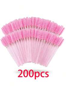 Disposable Eyelash Brushes,50pcs/100pcs/500pcs Eye Brow Spoolie Castor Oil Brush Mascara Wands Cosmetic Makeup Tools(Crystal) - Multicolor - View 13