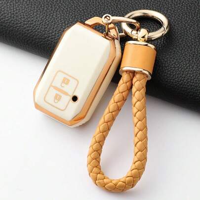 2ボタン TPU カーキーフォブカバー、スズキ エルティガ、スイフト、ワゴンRに適合、ファッションキーレスリモコンアクセサリー