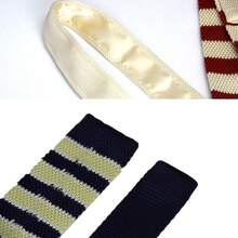 1pc Unisex Casual Polyester Striped Knitted Necktie, Suitable For All Seasons - Multicolor - View 2