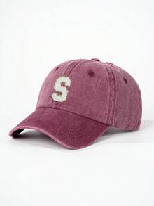 1pc Children's Adjustable Baseball Cap With 26 English Letters, Outdoor Sun Protection Casual Hat Suitable For Boys And Girls, Spring/Autumn, Travel, Beach - Burgundy - View 20