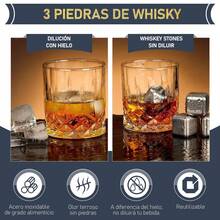 Ahumador de Cocteles, Kit Ahumador Cocteles con 8 Sabores, Antorcha de Cocina,3 Piedras de Whisky de Acero Inoxidable,Cepillo, Cuchara para Infusor de Cócteles Bourbon Whisky Frutos Secos Queso - Negro - Ver 4
